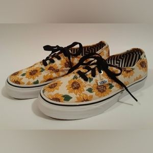 Van's Authentic Sunflower skate shoes/sneakers with black laces